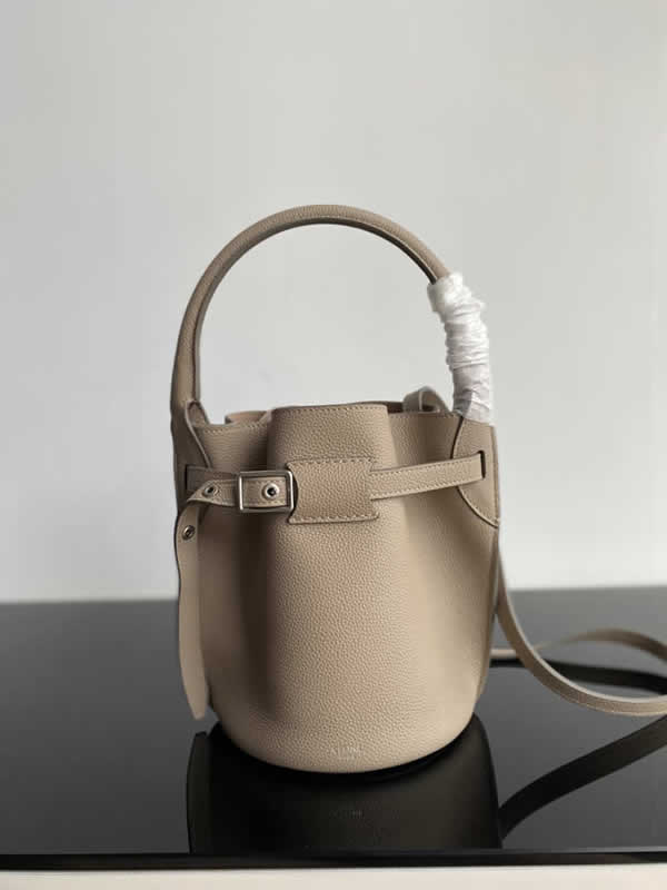 Fake Celine Cheap Khaki Big Bag Bucket Nano Cowhide Bucket Bag